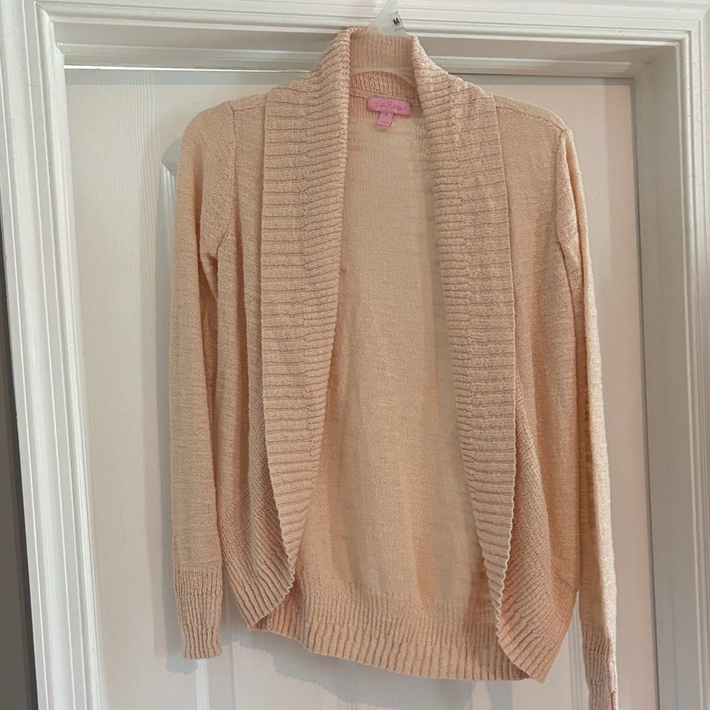 Lilly Pulitzer Open-Front Cardigan - Light Peach
